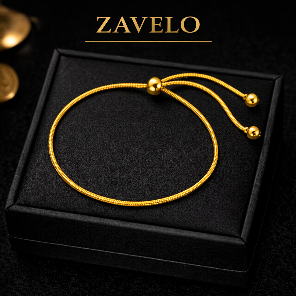 ZAVELO Gold Adjustable Bracelet