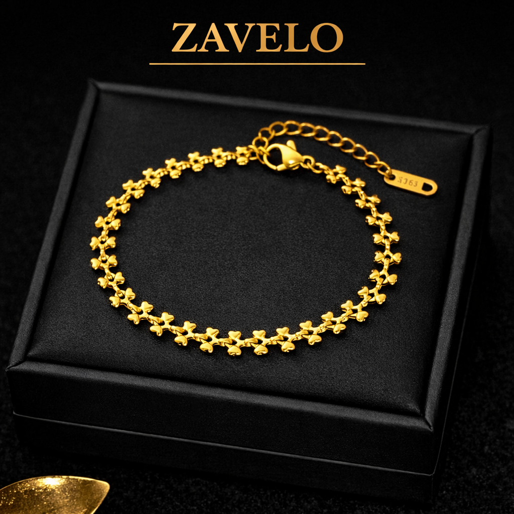 ZAVELO Clover Gold Bracelet